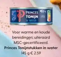 Albert Heijn Princes Tonijnstukken in water aanbieding