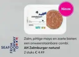 Albert Heijn AH Zalmburger naturel aanbieding