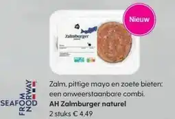 Albert Heijn AH Zalmburger naturel aanbieding