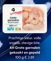Albert Heijn AH Grote garnalen gekookt en gepeld aanbieding