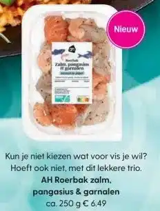Albert Heijn AH Roerbak zalm, pangasius & garnalen aanbieding