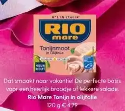 Albert Heijn Rio Mare Tonijn in olijfolie aanbieding