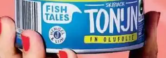 Albert Heijn Fish Tales Skipjack tonijn in olijfolie aanbieding