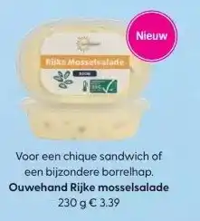 Albert Heijn . Ouwehand Rijke mosselsalade aanbieding
