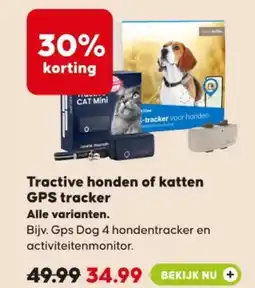 Pets Place Tractive honden of katten GPS tracker aanbieding