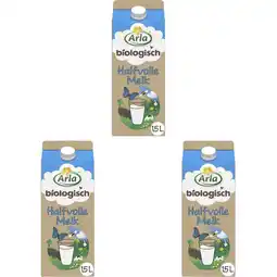 Albert Heijn Arla Biologisch halfvolle melk 3-pack aanbieding