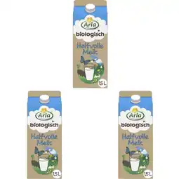 Albert Heijn Arla Biologisch halfvolle melk 3-pack aanbieding
