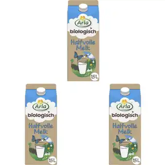 Albert Heijn Arla Biologisch halfvolle melk 3-pack aanbieding