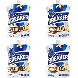 Albert Heijn Melkunie Breaker vanille yoghurt 4-pack aanbieding