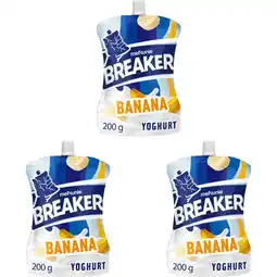 Albert Heijn Melkunie Breaker banaan yoghurt 3-pack aanbieding