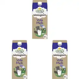 Albert Heijn Arla Biologisch volle melk 3-pack aanbieding