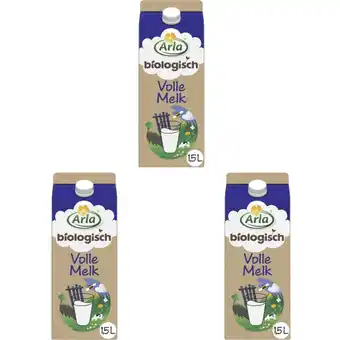 Albert Heijn Arla Biologisch volle melk 3-pack aanbieding