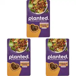 Albert Heijn Planted Filetstukjes lemon & herb 3-pack aanbieding