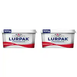 Albert Heijn Lurpak Smeerbaar ongezouten 500g 2-pack aanbieding