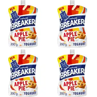 Albert Heijn Melkunie Breaker apple pie yoghurt 4-pack aanbieding