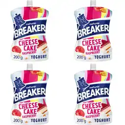 Albert Heijn Melkunie cheesecake framboos yoghurt 4-pack aanbieding