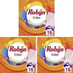 Albert Heijn Robijn Wasmiddeldoekjes color 3-pack aanbieding