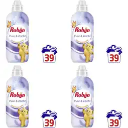 Albert Heijn Robijn Puur & Zacht Wasverzachter 4-pack aanbieding