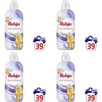 Albert Heijn Robijn Puur & Zacht Wasverzachter 4-pack aanbieding