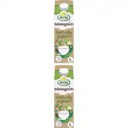 Albert Heijn Arla Biologisch halfvolle yoghurt 2-pack aanbieding