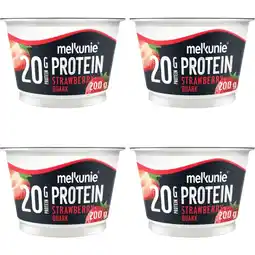 Albert Heijn Melkunie Protein aardbei kwark 4-pack aanbieding