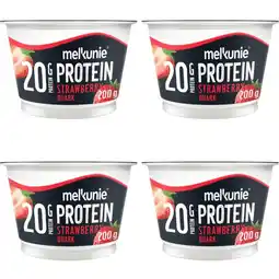 Albert Heijn Melkunie Protein aardbei kwark 4-pack aanbieding