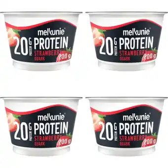 Albert Heijn Melkunie Protein aardbei kwark 4-pack aanbieding