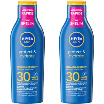 Albert Heijn Nivea Sun Protect hydrate zonnecrÃ¨me spf30 2-pack aanbieding