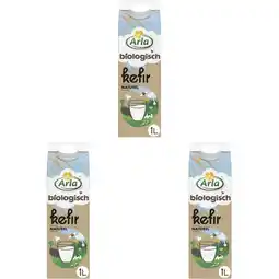 Albert Heijn Arla Biologisch kefir naturel 3-pack aanbieding
