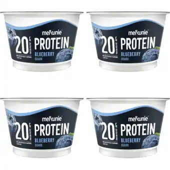 Albert Heijn Melkunie Protein bosbes kwark 4-pack aanbieding