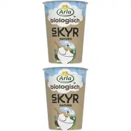 Albert Heijn Arla Biologisch skyr naturel yoghurt 2-pack aanbieding