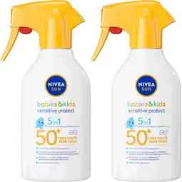 Albert Heijn Nivea Sun Babies&kids zonnespray spf50+ 2-pack aanbieding