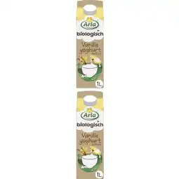 Albert Heijn Arla Bio vanille yoghurt halfvol 2-pack aanbieding