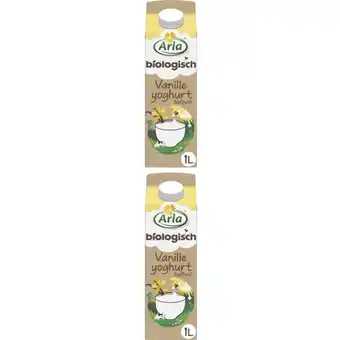 Albert Heijn Arla Bio vanille yoghurt halfvol 2-pack aanbieding