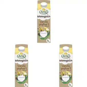 Albert Heijn Arla Bio vanille yoghurt halfvol 3-pack aanbieding