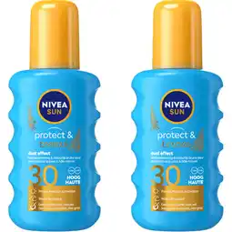 Albert Heijn Nivea Sun Protect & bronze zonnebrand spf30 2-pack aanbieding