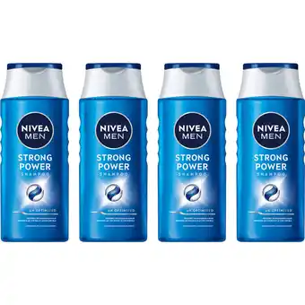 Albert Heijn NIVEA Men strong power shampoo 4-pack aanbieding