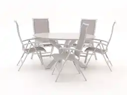 Kees Smit Bellagio Lugo/Lodola ø 150cm dining tuinset 6-delig verstelbaar aanbieding