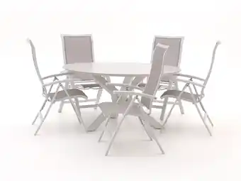 Kees Smit Bellagio Lugo/Lodola ø 150cm dining tuinset 6-delig verstelbaar aanbieding