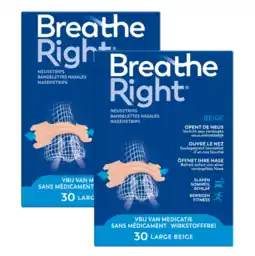 De Online Drogist Breathe Right Neusstrips Normale Huid - Large 2x30ST aanbieding