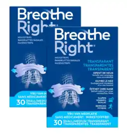 De Online Drogist Breathe Right Neusstrips Sensitive - Small/Medium 2x30ST aanbieding
