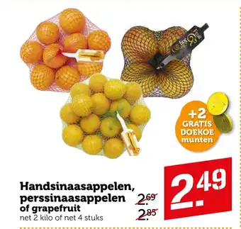 Coop Handsinaasappelen, perssinaasappelen of grapefruit aanbieding