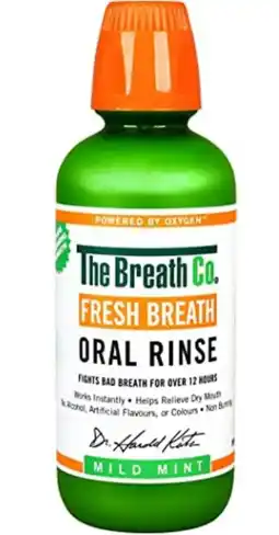 De Online Drogist The Breath Co Mild Mint Mondwater 500ML aanbieding