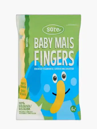 Flink Sore Baby Mais Fingers Naturel 35g aanbieding