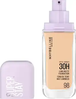 Amazon Maybelline New York Super Stay up to 30H Lumi-Matte Foundation with Amino Acids - 098 aanbieding
