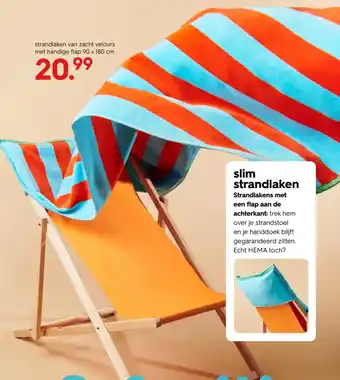 HEMA Slim strandlaken aanbieding