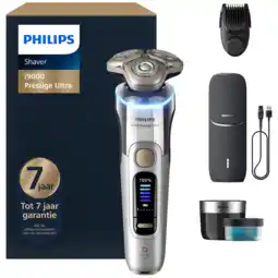 MediaMarkt Philips Shaver I9000 Prestige Ultra Wet&dry Xp9404/46 Scheerapparaat Zilver aanbieding