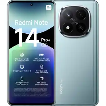 MediaMarkt Xiaomi Redmi Note 14 Pro+ - 5g 256gb Frost Blauw 256 Gb aanbieding