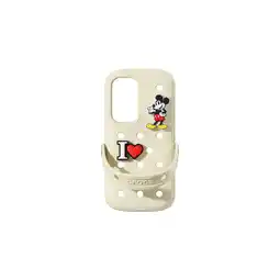 MediaMarkt Samsung Crocs Telefoonhoesje Voor Samsung Galaxy S25 Beige aanbieding