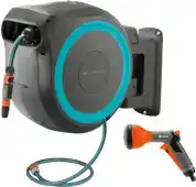 Coolblue Gardena Wandslangenbox 25 RollUp M/L + Gardena Classic Multifunctionele Broes aanbieding
